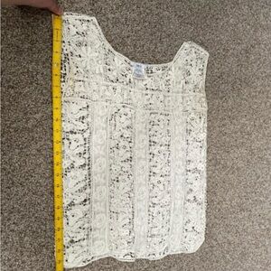 Bar III Cream Lace Tank Top